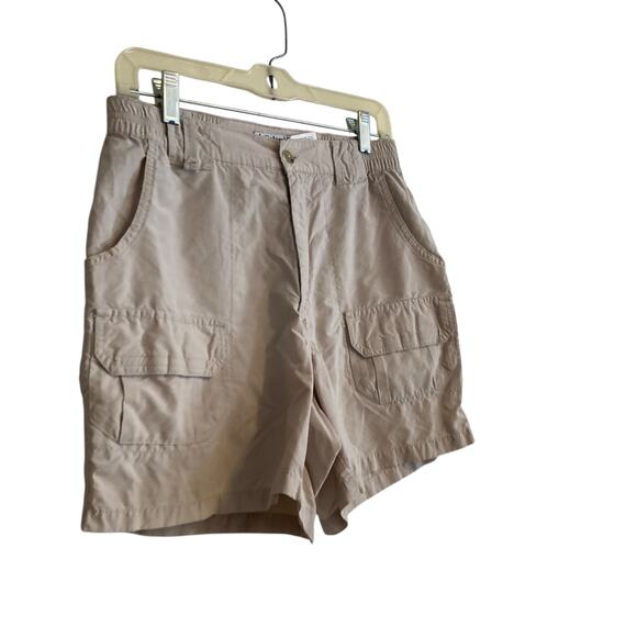 Columbia Off White Ivory Cotton Nylon Camping Utility Cargo Shorts Size 8 - Picture 3 of 15